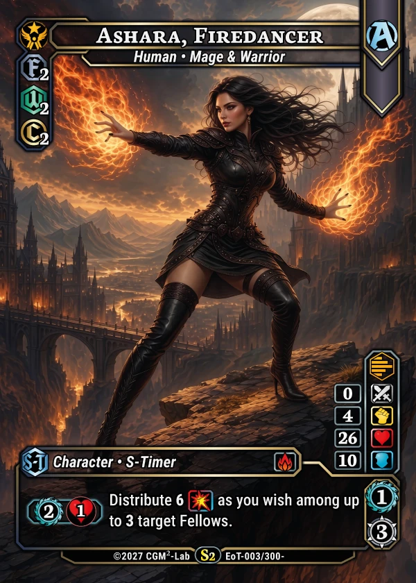 Ashara, Firedancer — Dark S-Timer card